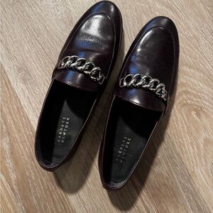 Barneys New York Maroon loafers
